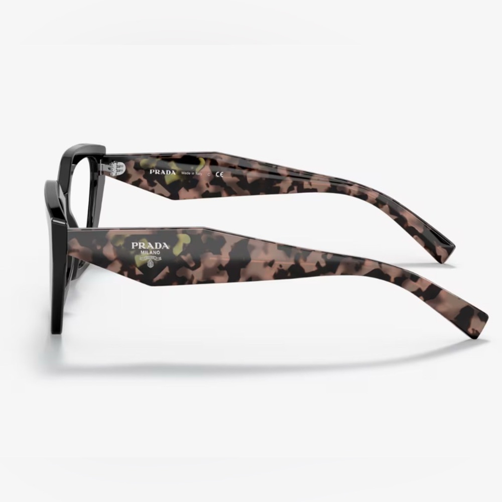 Prada Women's Glasses in Black and Brown Pattern - Picture 4 of 8
